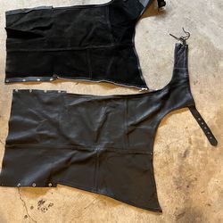 Black Motorcycle Chaps