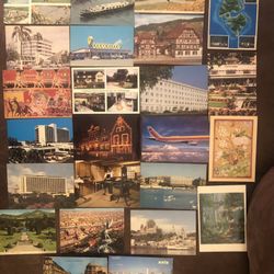 30 Different Country Vintage Postcards-Most Are Unused 