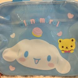 SANRIO CINNAMOROLL BLUE BAG COSMETIC LUNCH XMAS