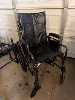 Black Manual Wheelchair with High Back