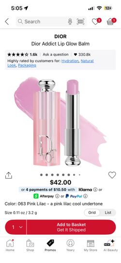 Dior Addict Lip Glow Balm in Color 063 - Pink Lilac
