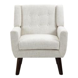 Beige linen arm chair