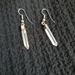 Copper Quartz Crystal Points Earrings