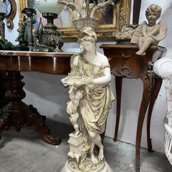 Antique Italian Torchiere Floor Lamp  