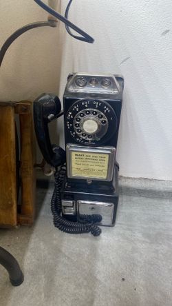 Vintage rotary pay phone