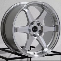17x8 Silver Machined Wheels Vors TR37 5x114.3 35 (Set of 4)  73.1