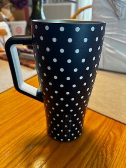 Navy polka dot 30 oz brumate