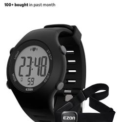 EZON Heart Rate Monitor & Digital Watch – Waterproof Fitness Tracker, HRM, Calories, Stopwatch