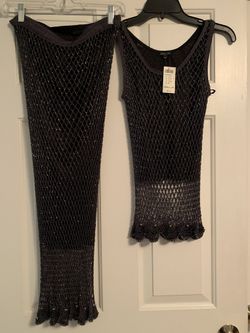 2 Piece Arden B Matching Top And Shirt Platinum Color
