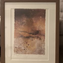 Framed Art Abstract Cave Painting Style
