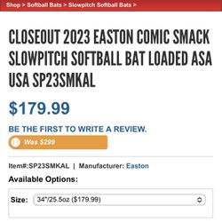 2023 Easton Smack Slowpitch Softball Bat