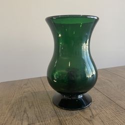 Green Glass Vase and Candle Holder 