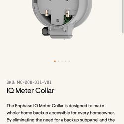 Enphase Meter Collar ( Meter Switch Backup ) 