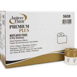 96/500 Commercial Toilet Paper 2 Ply, $36.99 By The Case, $35.99 By The Pallet, 25 Cases Per Pallet