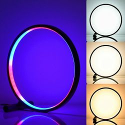 Multicolor RGB Ring Desk Table Mood Lamp Light Streaming Makeup Video Conference