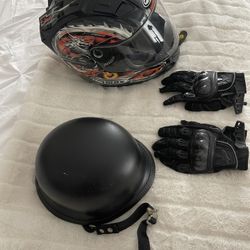 Motorcycle Helmets And Gloves