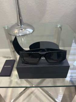 Prada Black Rectangle Sunglasses