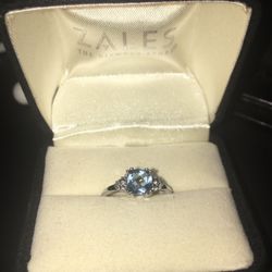 Genuine Topaz & Silver Ring 