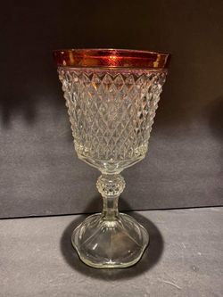 Indiana Glass Ruby Flash Vase