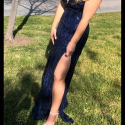 Ball Gown Sequins- Deep Blue 