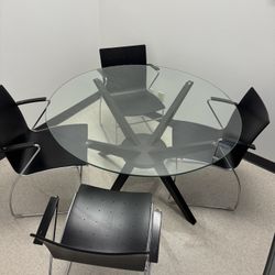 Glass Table And Chairs