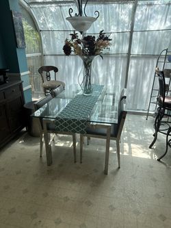 Glass Table With Extenders