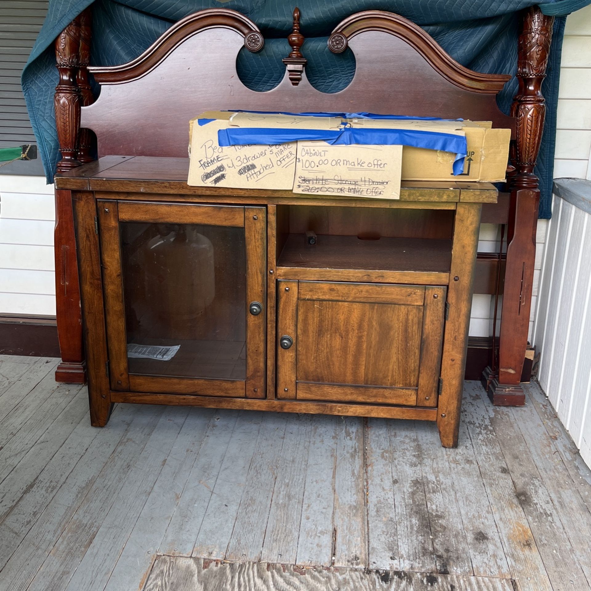 Bed And Cabinet 