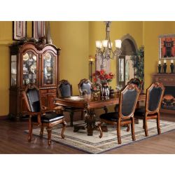 7 PCS Florence Collection Dining table set-Cherry Finish Now 2219.00 Free Delivery 🚚 