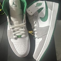 Jordan 1 Mid Grey Green Size 12 New