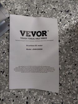 Vevor eletric minibike kit