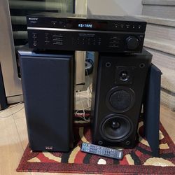 sony bluetooth stereo receiver two speakers