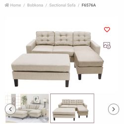 $299 sectional with ottoman