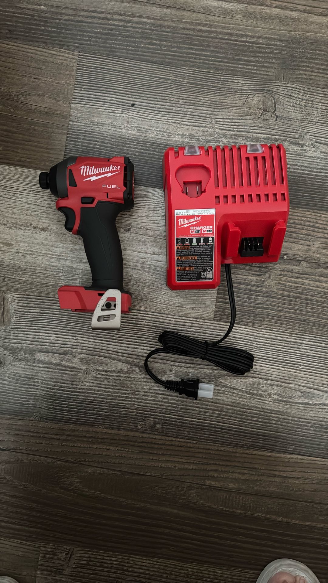Milwaukee M18 Hex Impact Driver And Charger