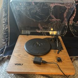 3 Speed Wood Vinyl/Record Player 