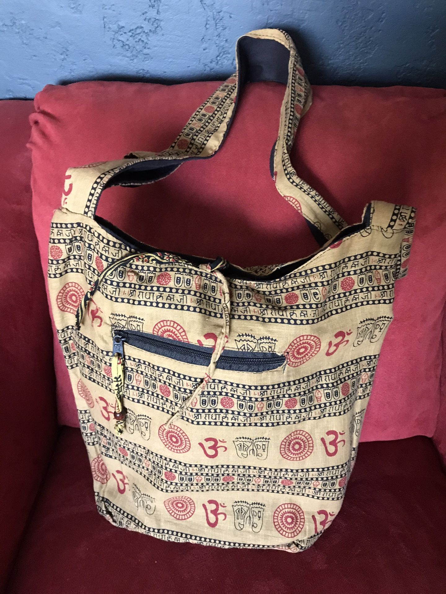 Long Hippie Hobo Sling Shoulder Crossbody Bag, Bohemian Hippie Bag