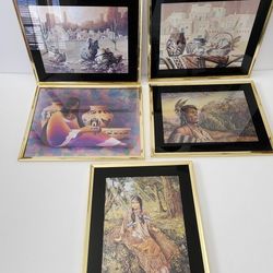 Southwest Southwestern Framed Prints Set of 5 - Cuadros del Suroeste
