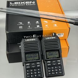 (2) Leixen High Power UV-25D 20 Watts Dual Band VHF UHF Radio Walkie Talkie