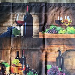 Wine Themed Kitchen Curtains & Anti Fatigue Floor Mats