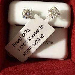 Stud Moissanite Earrings- 1.57CT