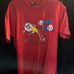 1990 Baseball World Series Tee – Over 40 League – Screen Stars Best – XL