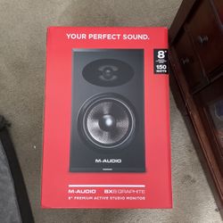 M Audio BX8 Graphite 150 Watt Bi-Amped 8” Studio Monitor (Pair)