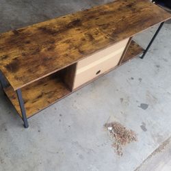 Rustic-modern TV stand or media console with an industrial design