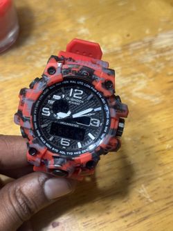 New G Shock Camo Red