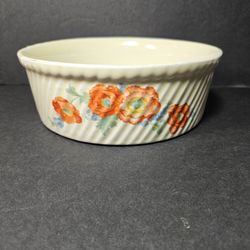 Vintage Hall's Orange Poppy #505 Casserole Superior Quality Kitchenware Bowl USA