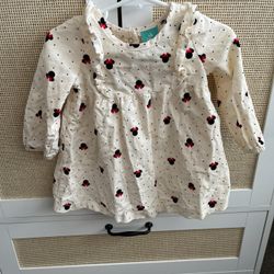 Baby Girl Minnie Mouse Dress 6-9 Months 
