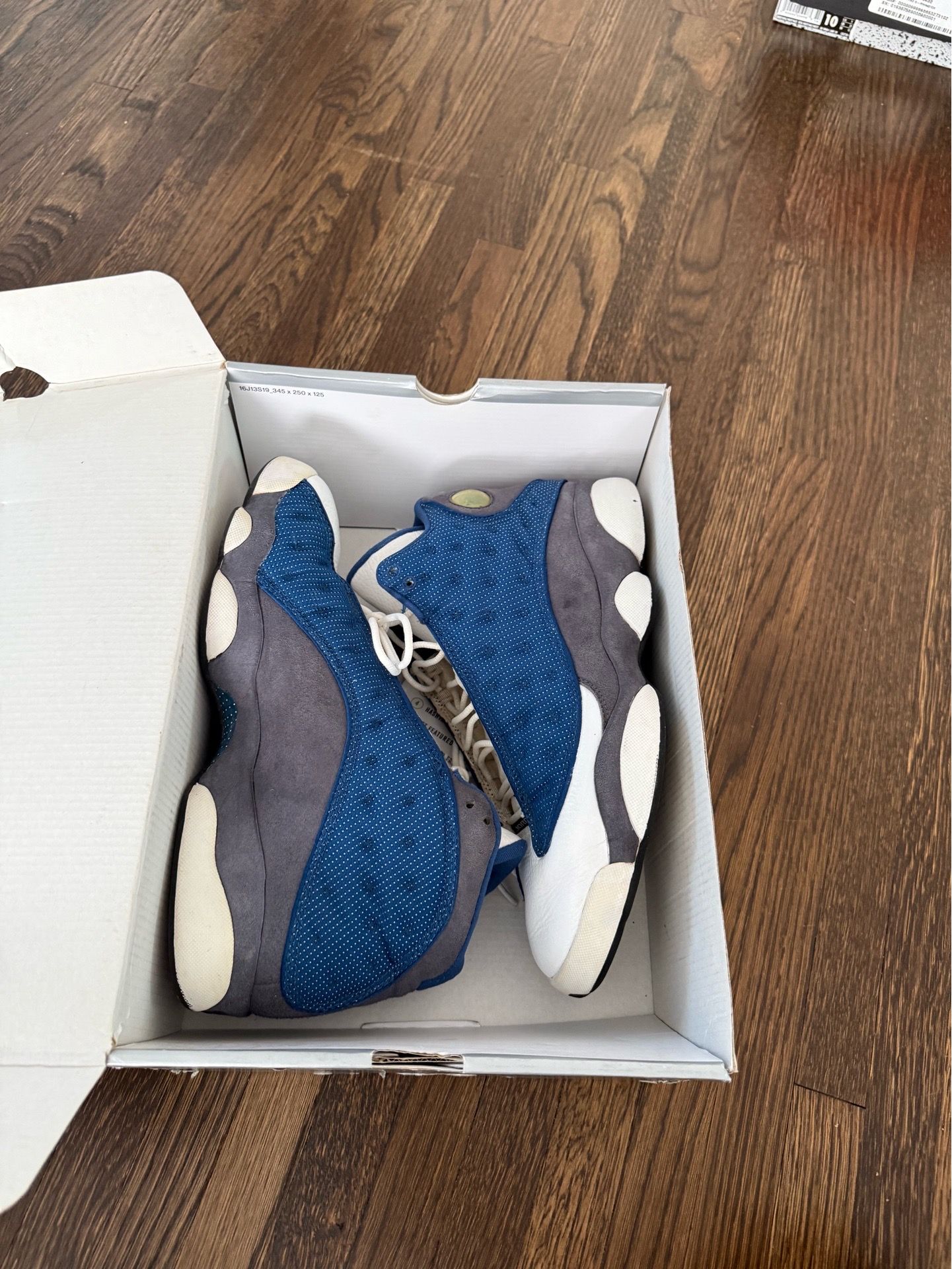 The Air Jordan 13 "Flint" (Navy/University Blue/Flint Grey/White) Size 10 men
