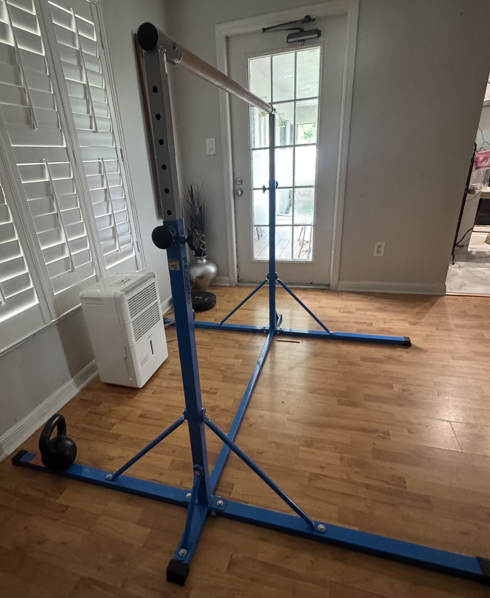 Blue. Gymnastics Bar