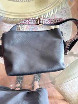 Plain black purse