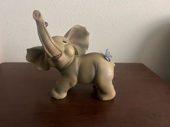 Matte sage-grey Elephant figurine