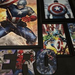 Boys marvel super hero wall art decor